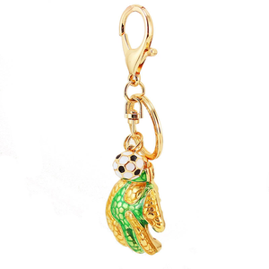 Porte-clés vibrant en forme de gant de gardien de but de football |   Breloque de sac en émail sportive pour les fans, ornement audacieux pour clé de voiture, cadeau pour les amateurs de football, vente en gros - Product Image 6