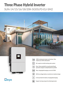 Inversor Solar Híbrido Deye SUN-14/15/16/18/20K-SG05LP3-EU-SM2 de 14kw 15kw 16kw 18kw 20kw Trifásico - Product Image 5