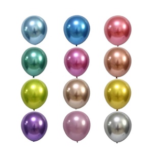 Ballons en latex épais de haute qualité pour la vente en gros, décoration de fête, Pâques, Diwali, carnaval, événements, couleurs vert, or, violet, chrome - Product Image 2