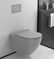 Toilette murale suspendue de haute qualité noir mat coloré Wc WC suspendus ensemble de toilettes