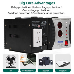 Transformador regulador de voltaje <span class=keywords><strong>Ingelec</strong></span> Original 500W/1000W/2000W fuente de alimentación estable para SVC para corriente CA exportada a África - Product Image 5