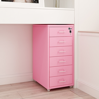 Armoire de classement mobile en métal moderne à 6 tiroirs, organiseur de rangement sous bureau en acier fin avec serrure pour bureau, maison et hôpital