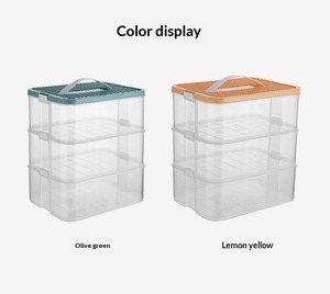 Boîte de <span class=keywords><strong>rangement</strong></span> pour jouets en plastique rectangulaire, créative, pour organiser les blocs de construction, bac de tri, conteneur compartimenté - Product Image 2