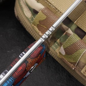 Couteau à lame droite Yuanchen fait main, pour le camping en plein air, en acier inoxydable, manche G10, 20 cm, épaisseur 5,7 mm, multi-usages, OEM - Product Image 3