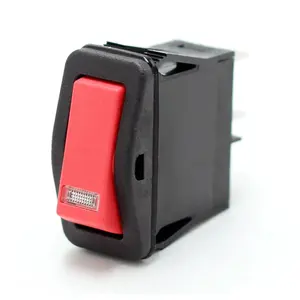 16a 250vac on off 2 position rocker switch with red lamp IP67 waterproof 3pin Button Electric Power switch