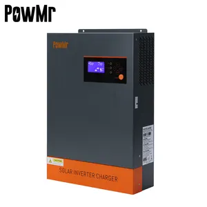 PowMr อินเวอร์เตอร์ออลอินเวอร์เตอร์,5.5KVA 5.5KW MPPT 100A อินพุต PV สูงสุด120V-450V 220VAC 48V Off Grid Hybrid อินเวอร์เตอร์พลังงานแสงอาทิตย์