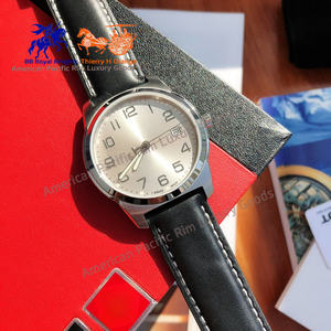 Montre à quartz compacte et raffinée de qualité supérieure de marque haut de gamme, avec bracelet étanche, petit cadran calendrier, chiffres arabes - Product Image 5