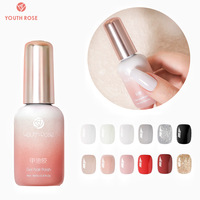 Ensemble de vernis gel Youth Rose 15ml, 12 couleurs, longue tenue, nude, transparent, blanc, rose, nail art professionnel, gel UV, fournisseur de vernis en gros