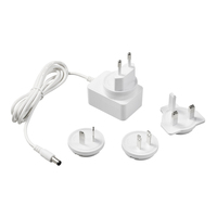 Adaptateur universel 18W 9V 2A 12V 1.5A DC avec prise interchangeable (EU/UK/AU/US) pour alimentation LED en matériau PC