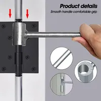 Clé à molette métrique en acier à double tête pour la réparation de charnières de porte, outil manuel à économie d'effort de 1000 lb-pi pour usage domestique et boulons