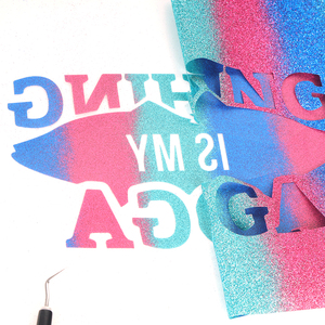 Vinyle pailleté Guagnyintong PU arc-en-ciel pour transfert thermique – Idéal pour les t-shirts, presse à chaud HTV, petite presse à chaud <span class=keywords><strong>Cricut</strong></span> - Product Image 4