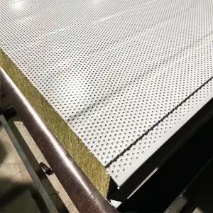 Rock Wool Acoustic Sandwich Panel Cách Âm Và Bảng Hấp Thụ Âm Thanh Trong Sợi Khoáng