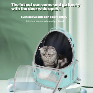 Sac à dos de transport pour animaux de compagnie de luxe transparent de haute qualité, grande capacité, pour chats et chiens, idéal pour les voyages en <span class=keywords><strong>moto</strong></span> - Product Image 3