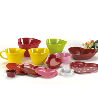 Cvnc-bol de mélange de couleurs pour le mélange, mesure en mélamine, ensemble de bol à mélanger, plastique coloré, dessins personnalisés, ensemble de dîner indestructable