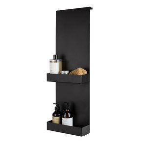 <span class=keywords><strong>2</strong></span> tầng treo vòi hoa sen Kệ chải Matt đen trắng thép không gỉ 304 lưu trữ giá Organizer chủ cho phòng tắm - Product Image 5