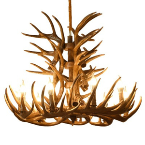 Lustre Vintage en <span class=keywords><strong>Bois</strong></span> <span class=keywords><strong>de</strong></span> <span class=keywords><strong>Cerf</strong></span> Luminaire Rétro Lustre pour Salon Église Lustres Luminaria Résine Corne <span class=keywords><strong>de</strong></span> <span class=keywords><strong>Cerf</strong></span> Lampe Suspendue - Product Image 6