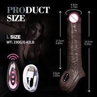 Vibrador Telescópico Realista con Control Remoto, Dildo Grande y Largo con Calentamiento para Mujeres - LM-CT812