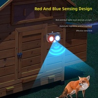 Répulsif Solaire Transfrontalier pour Animaux Nuisibles, Mural Extérieur, Anti-Rongeurs, Jardin, Ferme, Lumière Clignotante Rouge et Bleue Intégrale