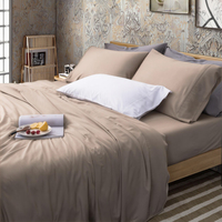 Feuilles de refroidissement en bambou tissu naturel ensemble de literie en bambou style tissé moderne taie d'oreiller en bambou