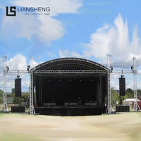 Aluminio al aire libre concierto escenario plataforma evento Truss Riser Stand Truss Display Curved Roof Truss