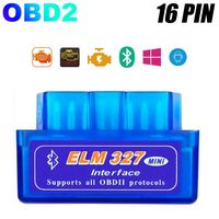 Mini Escáner OBD2 ELM 327 de 16 Pines, Herramienta de Diagnóstico de Automóviles Compatible con Android y Apple iPhone, Accesorio Interior
