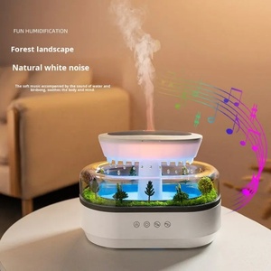 Rain Drop Aroma Humidificador White Noise Ultrasonic Aromatherapy Humidifier <b>Diffuser</b> with Night Light for Home and Bedroom Use - Product Image 4