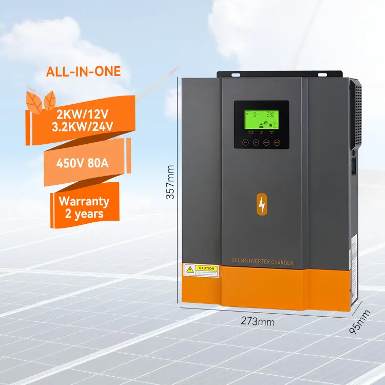 PowMr hochwertiger 2 kW 48 V MPPT All-in-One-Solarwechselrichter 220 V 60 A mit reiner sinuswelle Solarwechselrichter für Off-Grid-System