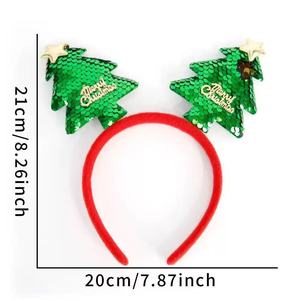 Bandeau en plastique pour enfants de Noël dessin animé bois arbre de Noël petit jour de l'an Performance robe <span class=keywords><strong>cheveux</strong></span> - Product Image 6