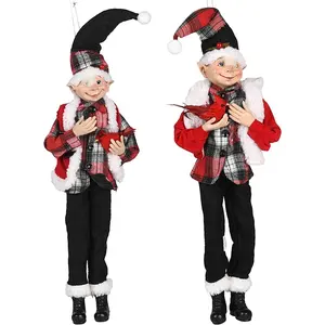 Standing Elf Shelf Toy Decoration Christmas Elf Hanging Ornaments Decorations