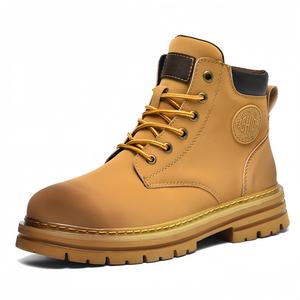 Stivali da Neve e Deserto Martin in Vera Pelle per Uomo e <span class=keywords><strong>Donna</strong></span>, <span class=keywords><strong>Gialli</strong></span>, Taglia Grande, con Rialzo, Resistenti, per Lavoro Invernale - Product Image 2