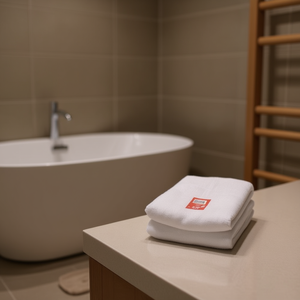 Mnj Bath Towel 70x140 Cm White Cotton Ducha Towel Set 4Pcs - Product Image 3