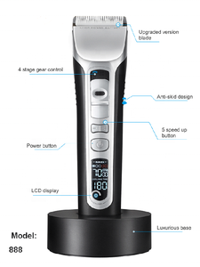 Juego de máquina de corte de pelo inalámbrico recargable para peluquería, uso doméstico, Inglés para el cuidado personal de los hombres - Product Image 2