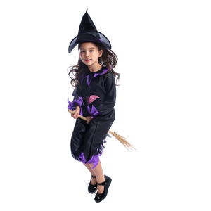 <span class=keywords><strong>Costume</strong></span> da <span class=keywords><strong>bambina</strong></span> classica per bambini di Halloween viola <span class=keywords><strong>pipistrello</strong></span> piccolo vestito da strega Set di costumi da gioco. - Product Image 5