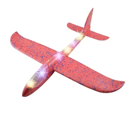 גדול באיכות טובה 48cm LED יד לזרוק מטוס גלשן מטוסי אינרציאליות קצף EPP צעצוע ילדי מטוס דגם חיצוני <span class=keywords><strong>כיף</strong></span>