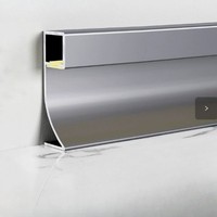 Profilé de plinthe en aluminium rétroéclairé LED sans joint, design haut de gamme pour villa et résidence