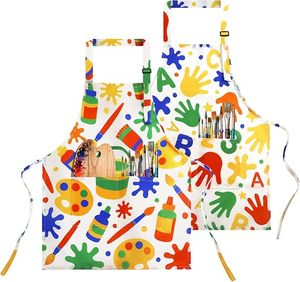 Tablier de <span class=keywords><strong>Peinture</strong></span> Imperméable pour Enfants avec 2 Poches, <span class=keywords><strong>Blouse</strong></span> d'Art Lavable pour Tout-Petits, Idéal pour la Cuisine, la Pâtisserie, les Loisirs Créatifs et les Activités Ludiques <span class=keywords><strong>en</strong></span> Classe - Product Image 1
