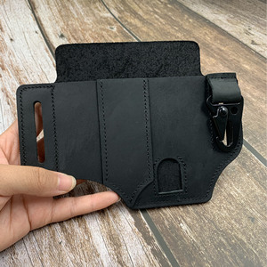 Outdoor camping rescue waist <b>pack</b> tool cover, crazy horse leather EDC flashlight cover, tactical belt <b>bag</b> hiking <b>pack</b> - Product Image 1