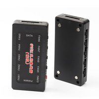 Venta de fábrica Sata IDE Power Computer 10 puertos Fan Speed Controller Hub 3pin/4pin Fan Extender Magnetic 10-Way Fan Hub