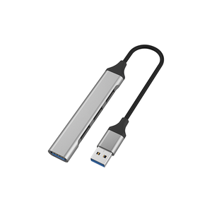 Ultra-Mini 4 porte <span class=keywords><strong>USB</strong></span> tipo-C Hub trasferimento ad alta velocità in lega di alluminio interfaccia 3.0 <span class=keywords><strong>USB</strong></span> in magazzino - Product Image 1