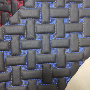 Tissu <span class=keywords><strong>d</strong></span>'<span class=keywords><strong>ameublement</strong></span> en cuir PVC matelassé brodé <span class=keywords><strong>pour</strong></span> siège de voiture - Product Image 3