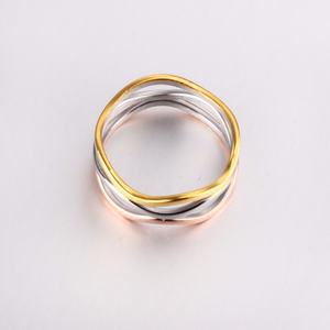 Fashion Wholesale Irregular Rings for Women Unisex 316L Mix Colors <b>Twists</b> <b>and</b> Turns Round <b>Shape</b> Rings Wedding Jewelry Gift - Product Image 3