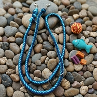 Laisse pour chien en paracorde tressée faite à la main, de luxe, personnalisée, robuste, à deux poignées, mains libres, imperméable, avec nom personnalisé