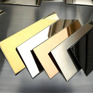 300 su misura serie PVD specchio foglio 3mm colore oro piatto decorativo in acciaio 201 304 316 acciaio inox con taglio - Product Image 3