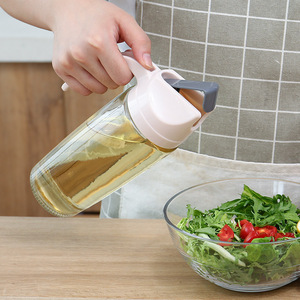 Glass Oil Dispenser With Lid Leak Proof Kitchen Condiment Bottle For Oil And Vinegar 3 Sizes Available - Product Image 2