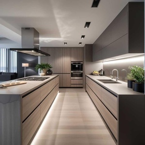 <span class=keywords><strong>Maisons</strong></span> modernes Personnalisable Peinture cuite mate Panneau plat Design Armoire de cuisine pour constructeur de <span class=keywords><strong>maisons</strong></span> neuves - Product Image 4