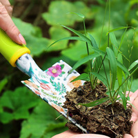 Nouvel ensemble d'outils de désherbage pour le jardinage en gros avec gants imprimés pour kit de plantation
