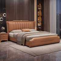 Modernes Luxuriöses Komfortables Bett mit Kiefernholzrahmen, King-Size, Lederpolsterung, Gesteppt, mit Stauraum, Weicher Bettkasten, Langlebig 3-5 Jahre