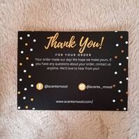 Cartes de visite spéciales imprimées or – Merci de votre soutien à ma petite entreprise – Finition mate et gaufrage sur papier couché