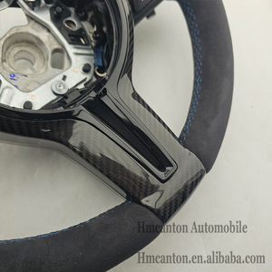 Nuevo Producto, Volante Deportivo con Franja Superior Azul en Alcántara para BMW Serie 3, Serie 5, F10, F20, F30, F90, F01, F02 - Product Image 2
