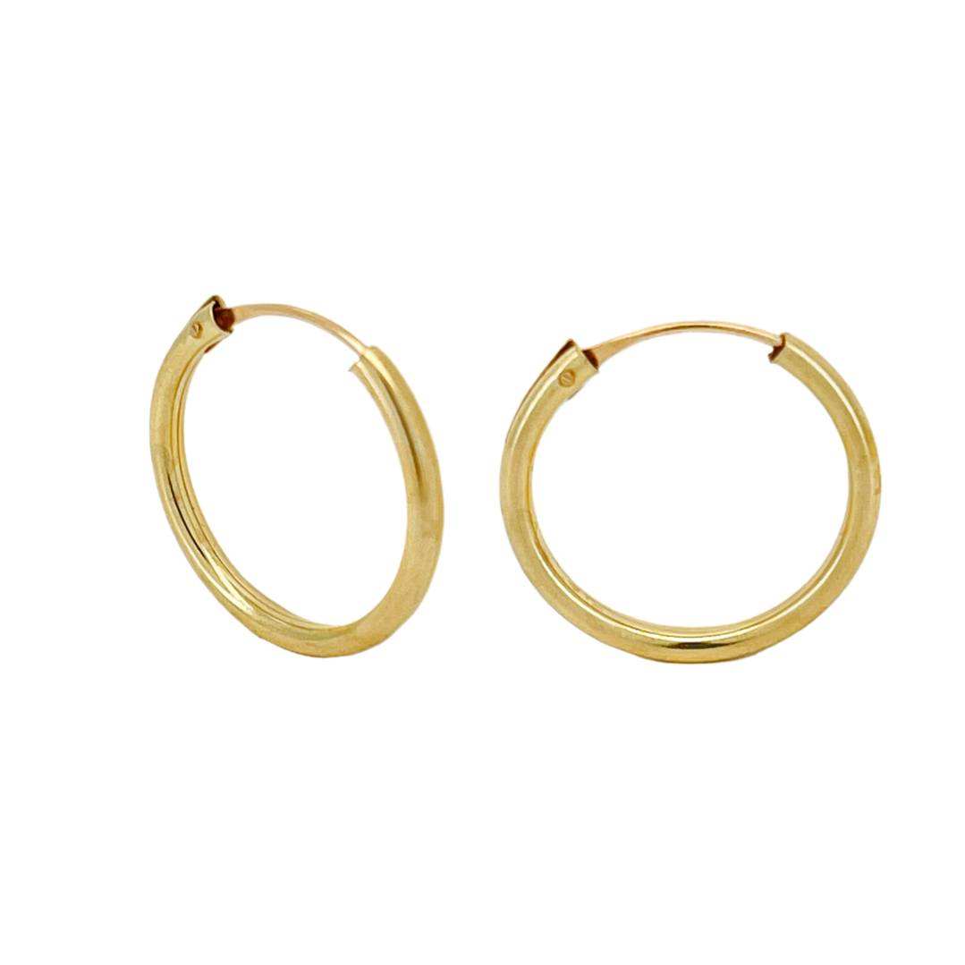 TUBE HOOP EARRINGS 1.5X16mm PLAIN